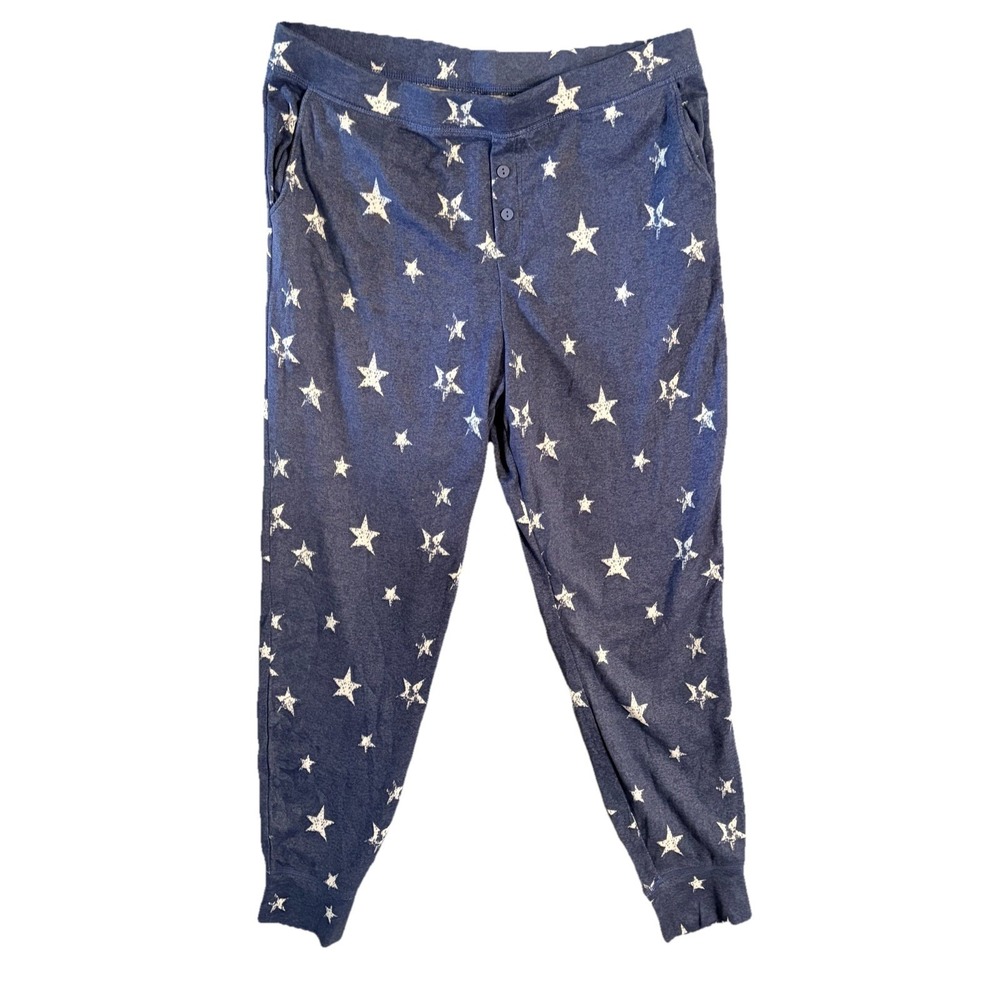 32 degrees Cool Sleepwear Size S 28x27 Lounge Pants Fleece Blue Star 4th Of July